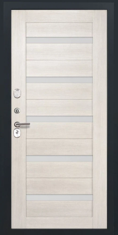 Входная дверь ДвериПРО L-43 СБ-1 (ст. белое, 16мм, беленый дуб) DPRO221052 внутренняя сторона