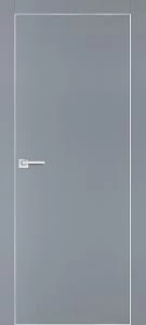 Межкомнатная дверь PX-1 AL кромка с 4-х ст. Серый матовый
