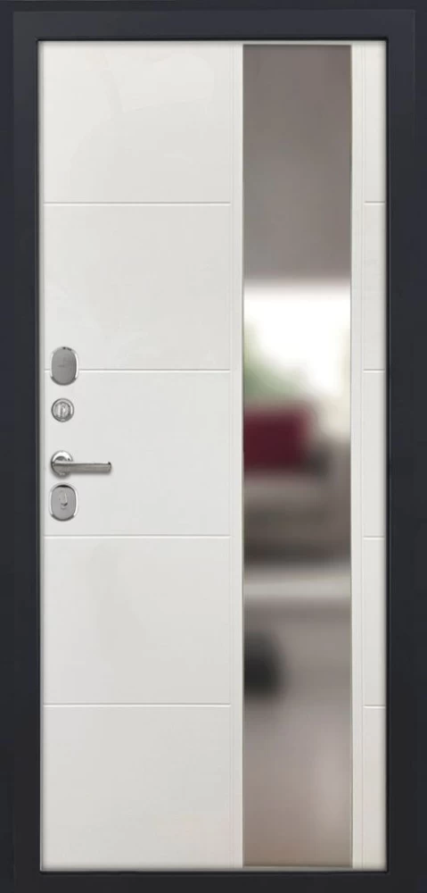 Входная дверь ДвериПРО L-Термо серебро ФЛЗ-649 капучино (зеркало) DPRO196802 внутренняя сторона