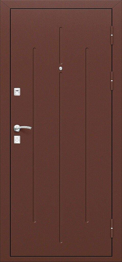 Входная дверь Стройгост 7-2 Антик Медь/Антик Медь BR2547 внешняя сторона