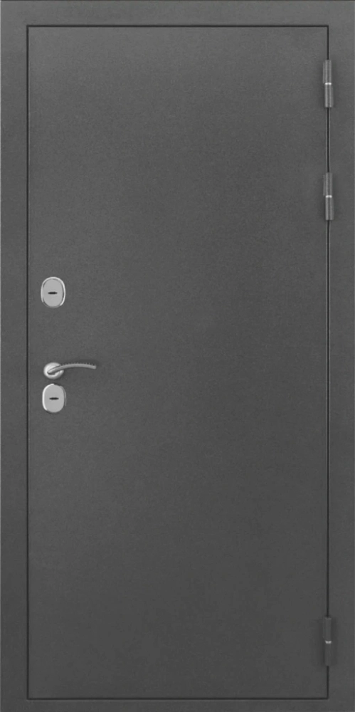 Входная дверь ДвериПРО L-Термо серебро ФЛ-677 (10мм, белый матовый) DPRO198000 внешняя сторона